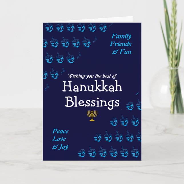 HANUKKAH BLESSINGS HOLIDAY CARD (Front)