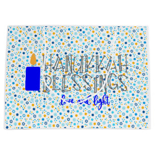 Hanukkah Blessings Large Gift Bag
