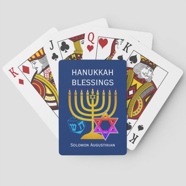 HANUKKAH BLESSINGS  PLAYING CARDS (Back)