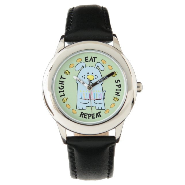 Hanukkah Blue Dog Watch Personalise (Front)