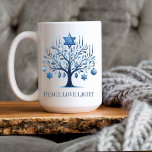Hanukkah Blue Menorah Tree with Star of David Coffee Mug<br><div class="desc">This Menorah Tree coffee mug,  adorned with the Star of David,  showcases beautiful blues. Wishing peace,  love,  and light.</div>