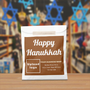 Hanukkah Business Brown Background Paper Bag