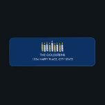Hanukkah Candles Blue holidays<br><div class="desc">Personalise you holiday mailing with this funny hanukkah candles return address label.
ou can find additional coordinating items in our " Happy Hanukkah Candles" collection.</div>