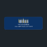 Hanukkah Candles Blue holidays<br><div class="desc">Personalise you holiday mailing with this funny hanukkah candles return address label.
ou can find additional coordinating items in our " Happy Hanukkah Candles" collection.</div>