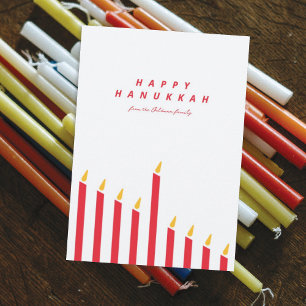 Hanukkah Candles Holiday Card