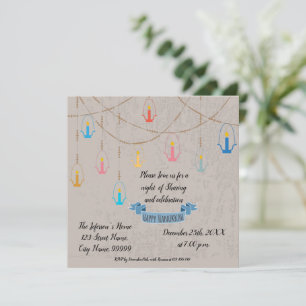 Hanukkah Candles Invitation
