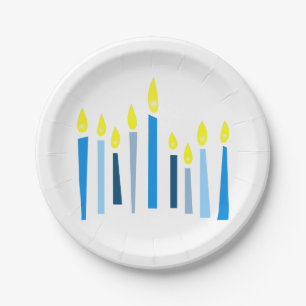 Hanukkah Candles Paper Plate
