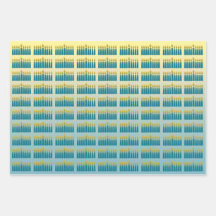 Hanukkah Candles Wrapping Paper Sheet