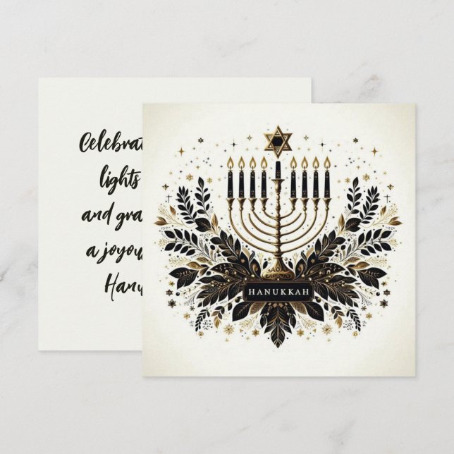 Hanukkah  card (Front/Back)