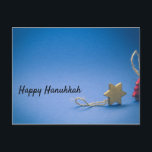 Hanukkah Card<br><div class="desc">Holiday card with blue background and ornaments</div>