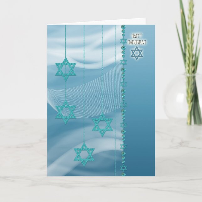 Hanukkah Card Blue (Front)