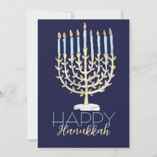 Hanukkah Card Blue