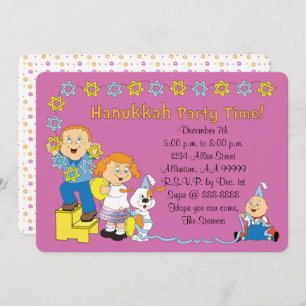 Hanukkah Card Party Invitation 7" x 5" Personalise