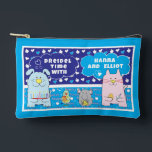 Hanukkah Cat Dog Mouse Bird Play Dreidel Accessory Pouch<br><div class="desc">Hanukkah Cat, Dog, Mouse, and Bird Play Dreidel Game, Pouch. All design elements can be edited. Change editable text using your favourite font style, colour, and size. Fill your pouch with dreidels, and playing treats. Game on!!! Happy Hanukkah! Bag Type: Print Cut Sew Small Accessory Pouch Our pouches come in...</div>