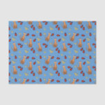 Hanukkah Cat Dreidel Blue Wrap Gift Paper<br><div class="desc">Cat lovers will be delighted with this fun whimsical "Hanukkat" pattern tissue paper,  featuring an orange brown curious tabby cat wearing a kippah,  red dreidels and yellow menorahs/channukiahs on a bright blue background. Perfect for wrapping your Hannukah / Chanukah gifts during the Jewish Festival of Lights!</div>
