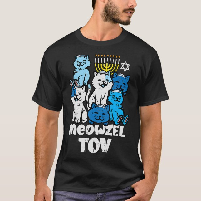 Hanukkah Cats Meowzel Tov Chanukah Jewish Women Gi T-Shirt (Front)