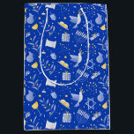 Hanukkah Celebration Blue Background Medium Gift Bag<br><div class="desc">Hanukkah Celebration Blue Background. Pretty Hanukkah pattern.

© Rosemarie Guieb</div>