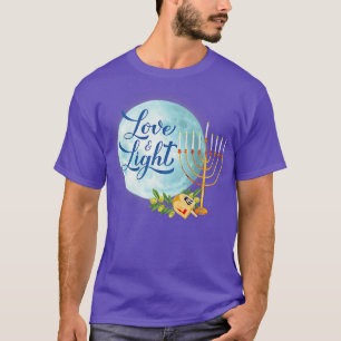 Hanukkah Celebration Of Lights And Love 9 Candles T-Shirt