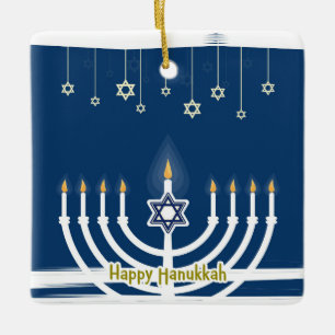 Hanukkah Ceramic Ornament