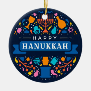Hanukkah Ceramic Ornament