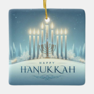 Hanukkah Ceramic Ornament