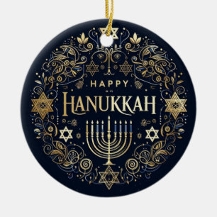 Hanukkah Ceramic Ornament