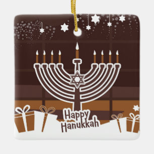 Hanukkah Ceramic Ornament