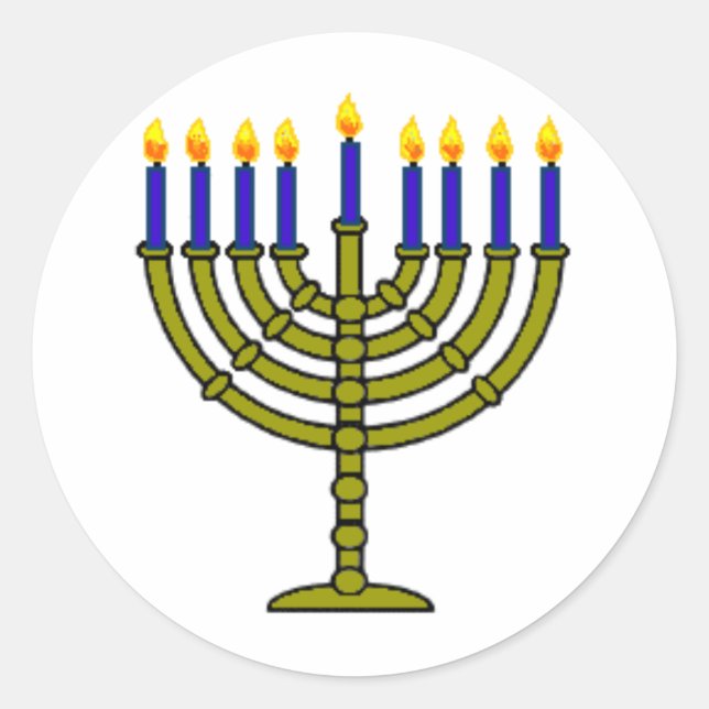 Hanukkah/Chanukah Classic Round Sticker (Front)