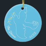 Hanukkah "Chanukah Dove" Circle Ornament<br><div class="desc">Hanukkah "ChanukahDove" Circle Ornament. (2 sided) Personalise by deleting text on front and back of the ornament. Then using your favourite font colour, size, and style, type in your own words. Thanks for stopping and shopping by. Much appreciated! Happy Chanukah/Hanukkah! Bring a lot more holiday cheer to your tree with...</div>