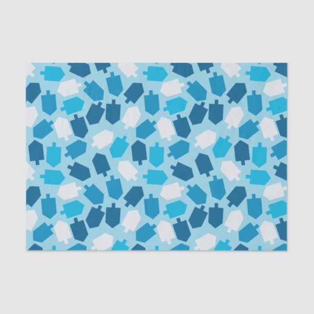 Hanukkah Chanukah Driedel Pattern Tissue Paper (Front)