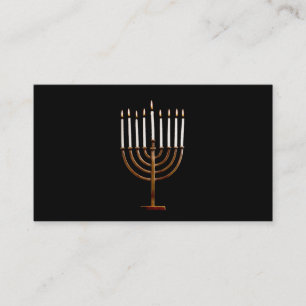 Hanukkah Chanukah Hanukah Hannukah Menorah Candles Business Card