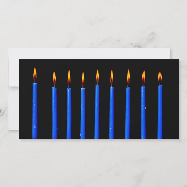 Hanukkah Chanukah Hanukah Hannukah Menorah Candles Holiday Card (Front)