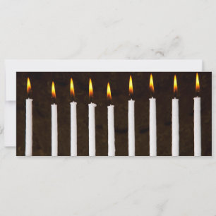 Hanukkah Chanukah Hanukah Menorah Burning Candles Holiday Card