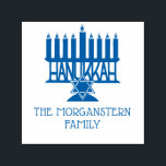 Hanukkah Chanukah Lit Menorah #2 Family Name Self-inking Stamp<br><div class="desc">Hanukkah Chanukah Lit Menorah #2 Family Name Design  ========</div>