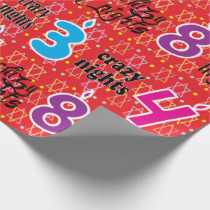 Hanukkah/Chanukah Wrapping Paper "8 Crazy Nights"