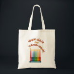 Hanukkah Chanukkah Crayon-ukkah Funny Menorah Gift Tote Bag<br><div class="desc">Playful kid's graphic hanukkah chanukkah crayon-ukkah graphic tote bag. xo Pun Daddy Cards</div>
