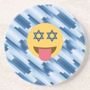 hanukkah chanukkah emoji coaster
