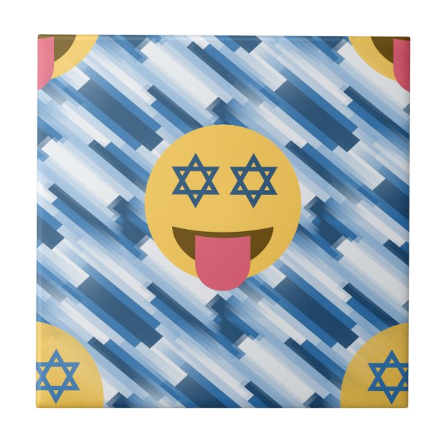hanukkah chanukkah emoji tile (Front)