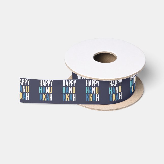 Hanukkah Characters Satin Ribbon (Spool)