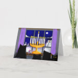 Hanukkah christmas card<br><div class="desc">Celebrate Hanukkah while showing your love of black cats.</div>