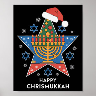 Hanukkah Christmas Hanukkah Chrismukkah Happy Chri Poster