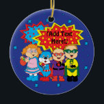 Hanukkah Circle Ornament<br><div class="desc">Hanukkah Circle Ornament (Double Sided). Personalise by choosing your favourite font style,  size,  colour and wording!</div>