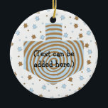 Hanukkah Circle Ornament<br><div class="desc">Hanukkah Circle Ornament. You can add text by choosing your favorite font style,  size,  color and wording!</div>