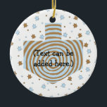 Hanukkah Circle Ornament<br><div class="desc">Hanukkah Circle Ornament. You can add text by choosing your favorite font style, size, color and wording!</div>
