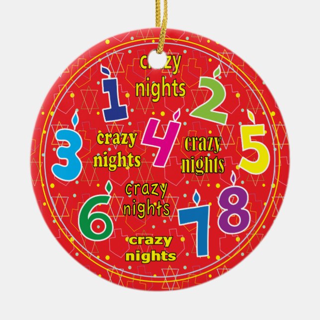 Hanukkah Circle Ornament (Front)