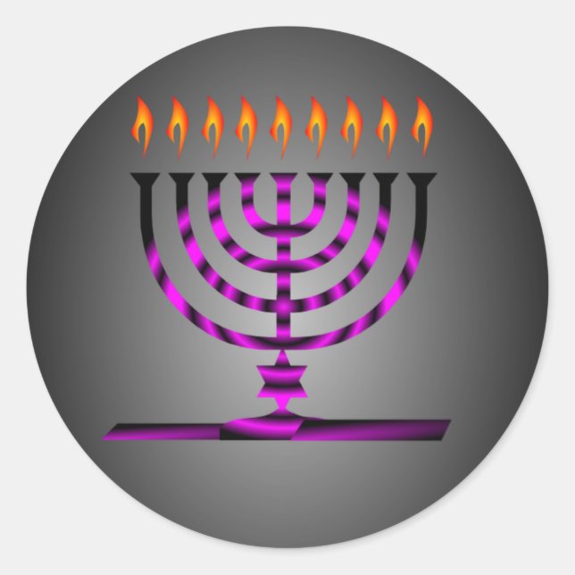 Hanukkah Classic Round Sticker (Front)