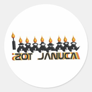 Hanukkah Classic Round Sticker