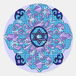 Hanukkah Classic Round Sticker