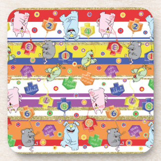 Hanukkah Coasters Mouse and Friends Party