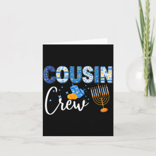 Hanukkah Cousin Crew Matching Family Christmas Paj Card